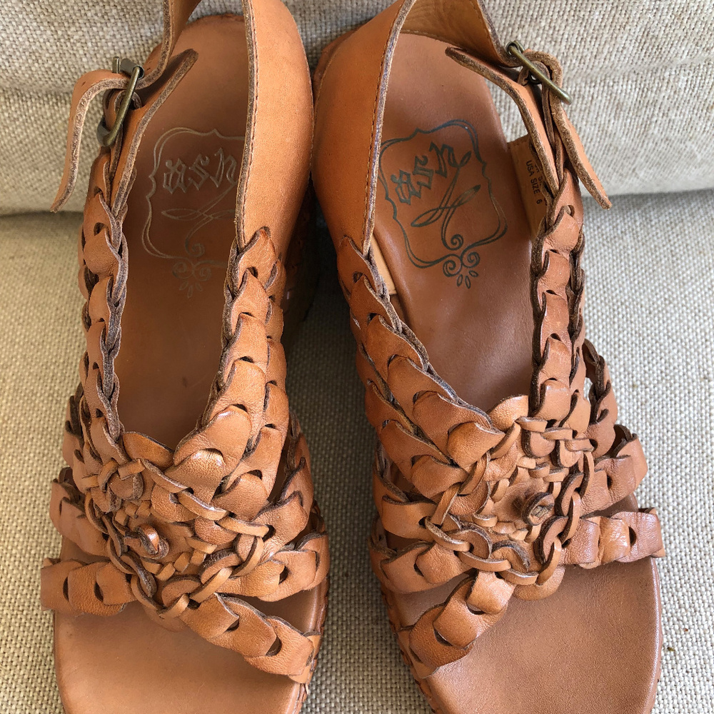 Ash braided vachetta high wedge shoes size 36 6 - Picture 4 of 8